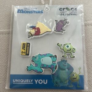 CROCS DISNEY PIXAR MONSTERS INC JIBBITZ CHARMS PACK OF 5 NEW